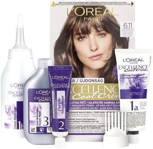 L'Oréal - Barva na vlasy Excellence Cool Creme 6.11 ultra popelavá tmavá blond | Rossmann.cz 