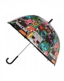 Levně Deštník dětský kopule MINECRAFT - černý