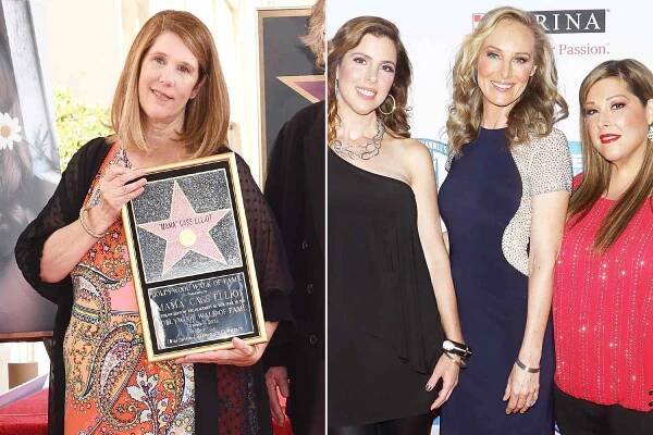 Owen Elliot-Kugell and Leah Kunkel at the star ceremony where Mama Cass Elliot is honored with a star on the Hollywood Walk of Fame on October 3, 2022 in Los Angeles, California.; Singers Wendy Wilson, Chynna Phillips and Carnie Wilson attend the 2015 North Shore Animal League America Gala at The Pierre Hotel on November 20, 2015 in New York City