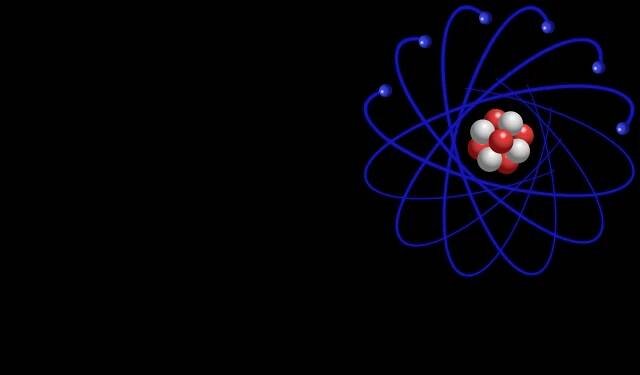 Exploring the Atom with Neon Blue Wallpaper