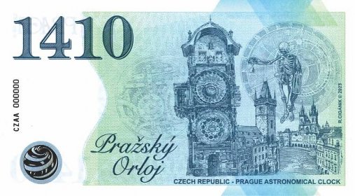 Bankovka pamětná BlueNote 2023 Česko - Praha Orloj - anulát
