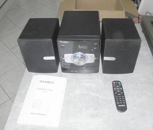Minisystém TIAMBOY  TB 818, CD, FM rádio, USB a BT přehrávač, line in  - TV, audio, video