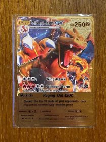 (Pokémon) Kovová karta Charizard GX !!!! - Zábava