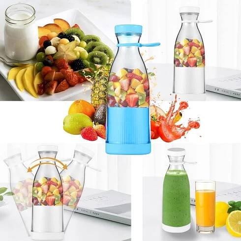 BEZDRÁTOVÝ PŘENOSNÝ STOLNÍ MIXÉR PRO SMOOTHIE KOKTEJLY USB LAHEV NA PITÍ Kód výrobce Przenośny Mikser Prezent Na Święta Eddcom
