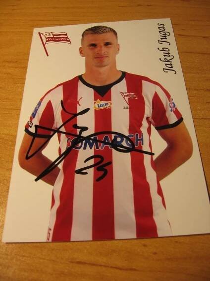 # # # Jakub Jugas - fotbal - Cracovia - orig. autogram - Ostatní sběratelské předměty