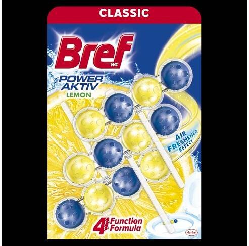 Bref kuličky WC 3x50g lemon power aktiv