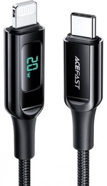 Kabel USB-C na Lightning Acefast C6-01, 30W, MFi, 1,2 m (černý)