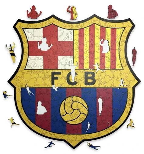 Dřevěné puzzle FC Barcelona