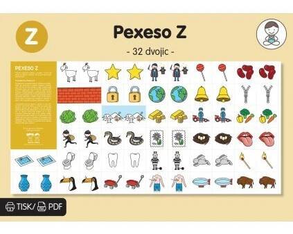 logopedické pexeso Z