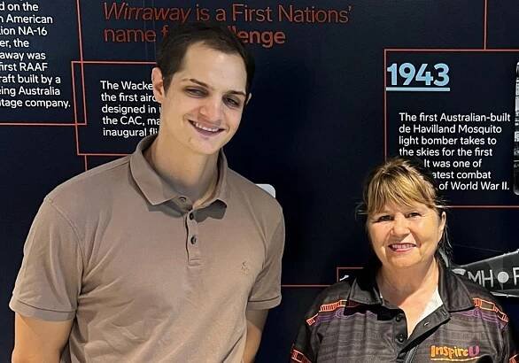 Kyle McDonald InspireU and UQ Alumni, with Robyn Donnelly, the Outreach and Engagement Team Leader at the ATSIS Unit UQ
