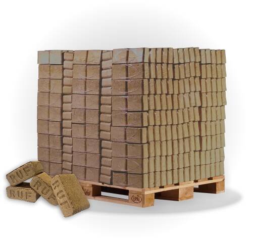 Dřevěné brikety RUF - OPTIMAL paleta 800 kg | OKPaliva.cz