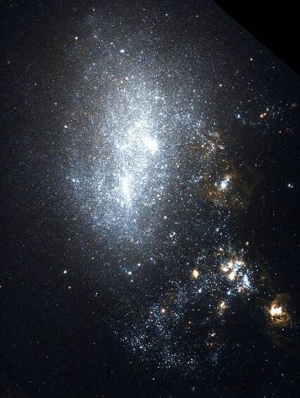 HST detail of irregular galaxy NGC 4485, which is part of Arp 269
