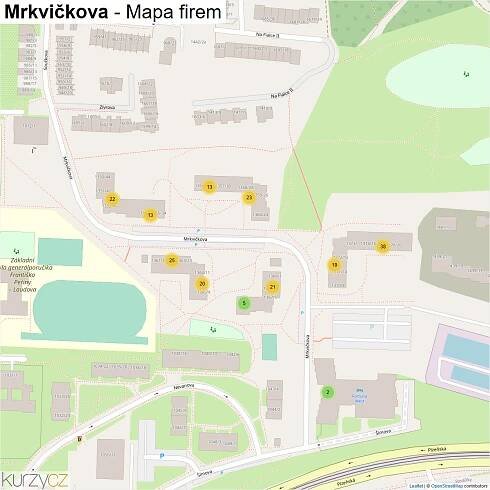 Mrkvičkova - mapy | Kurzy.cz