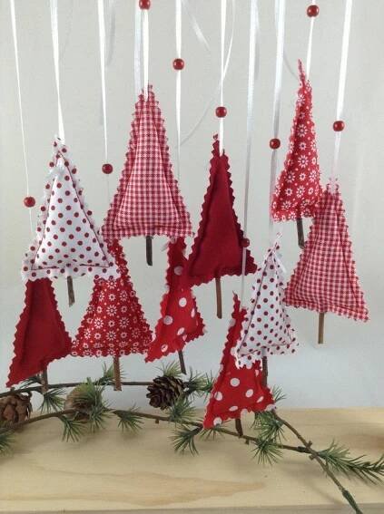 Charming Christmas Decor: 10 Small Red and White Trees