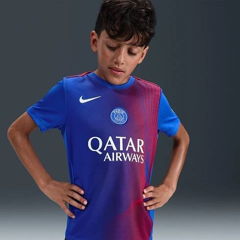 Maillot Pre-Match PSG Nike Dri-FIT Third 25/26 - Bleu - Enfant