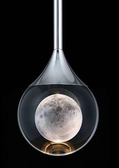 "Moon" Glass Ball Pendant Light