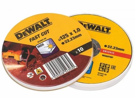Kotouče do úhlových brusek 125mm 10ks DeWALT DT3507 : Naradi-dewalt.cz