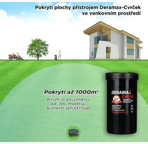 Deramax-Cvrček elektronický plašič (odpuzovač) krtků a hryzců