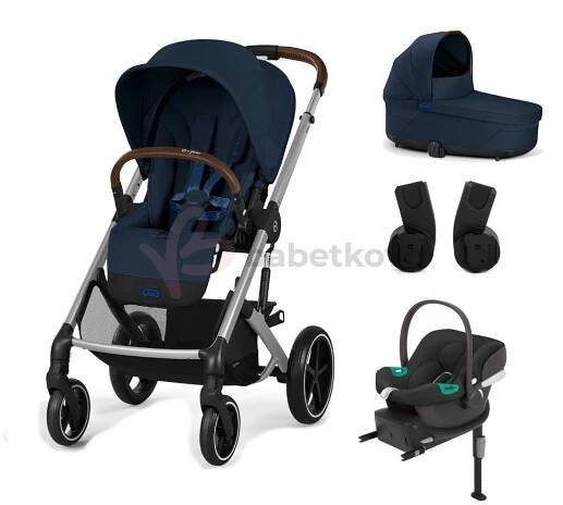 CYBEX Kombinovaný kočík BALIOS S LUX Ocean blue - silver rám 2025