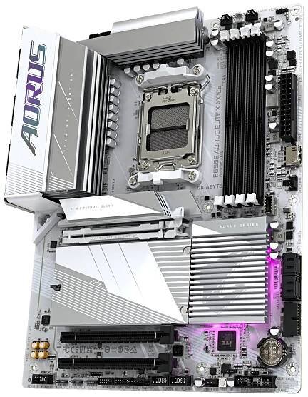 Gigabyte AORUS B650E ELITE X AX ICE Základní deska Socket (PC) AMD AM5 Tvarový faktor ATX Čipová sada základní desky AMD