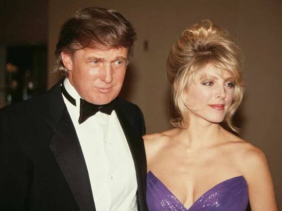 Donald Trump and Marla Maples attend the 1992 Soap Opera Digest Awards on January 10, 1992.