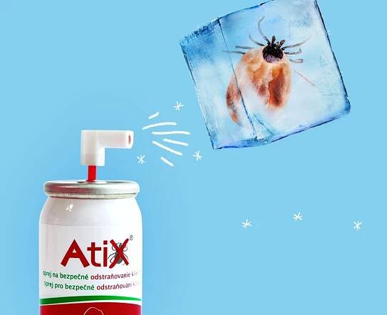 Odstraňování klíšťat u domácích mazlíčků i lidí pomocí spreje ATIX®