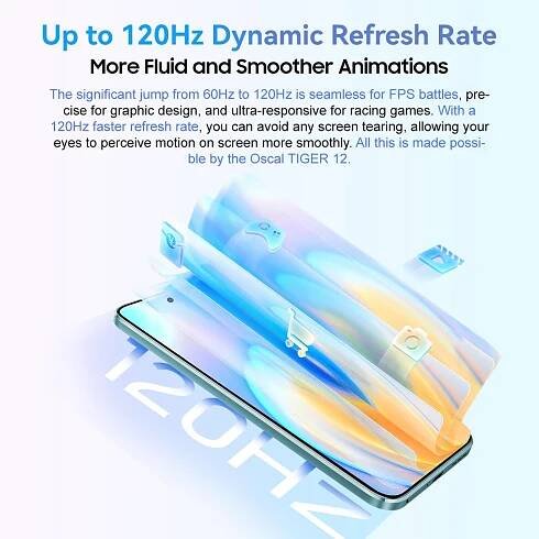 Oscal TIGER 12 Android13 MTK Helio G99 6,78 120Hz 2,4K displej 24GB(12+12) 256GB 64MP 5000mAh baterie NFC
