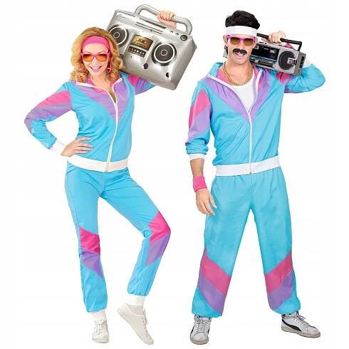 Widmann Retro šusťáková souprava 80's modrá