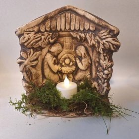 Keramický Betlém na svíčku | Vánoční dárek pro celou rodinu