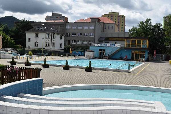 Koupaliště v Děčíně.