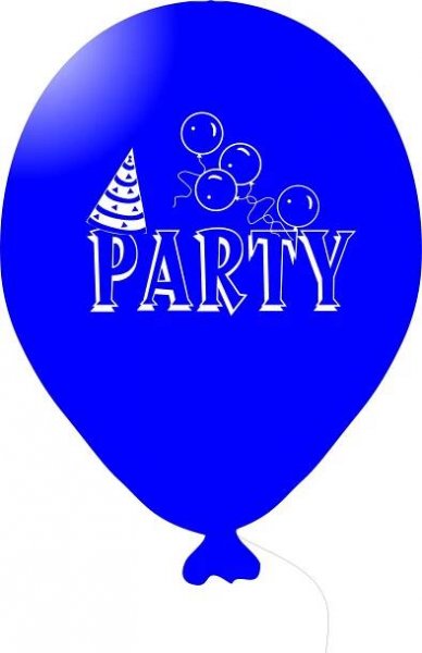 Balónky PARTY modré 1 ks