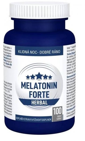 Clinical Nutricosmetics Melatonin Forte Herbal 100 tbl. od 186 Kč