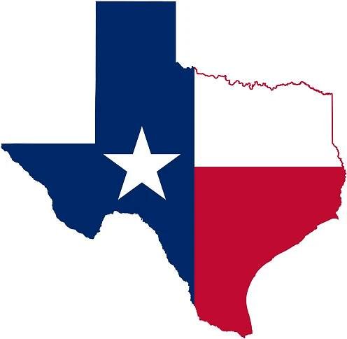 Stát texas vlajky mapy — Stock obrázek
