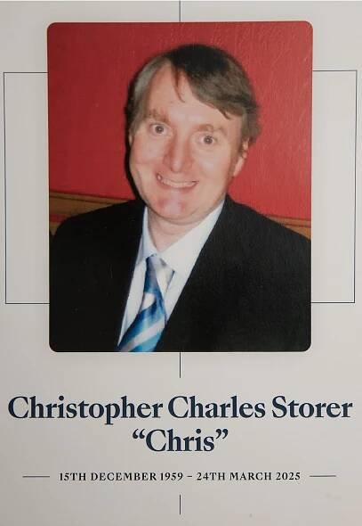 Photo of Christopher Charles Storer, "Chris."