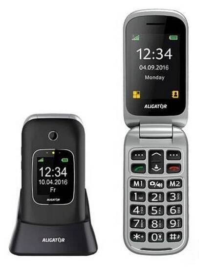 Mobilní telefon Aligator V650 Senior černá barva
