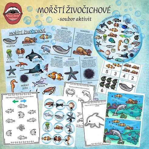 MOŘŠTÍ ŽIVOČICHOVÉ: soubor aktivit v pdf