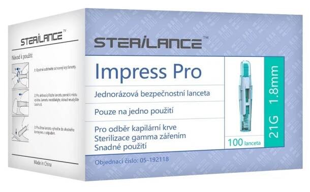 Lanceta Impress Pro-zelená,21G/1.8mm, 100ks (balení)
