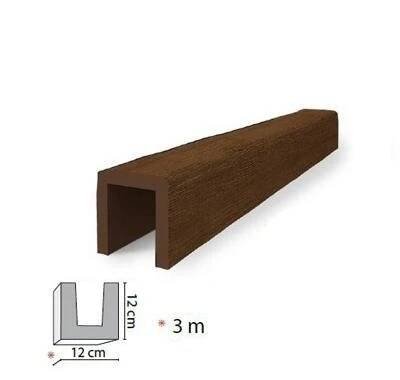 Marbet Umělý trám do interiéru 12 x 12 x 300 cm Dub tmavý