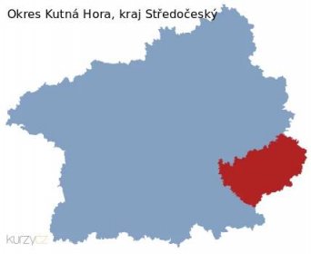 Mapa okresu Kutná Hora a kraje Středočeský