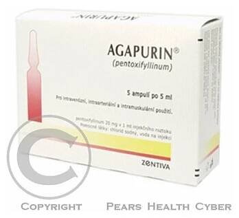 AGAPURIN  5X5ML/100MG Injekční roztok (Cévy)