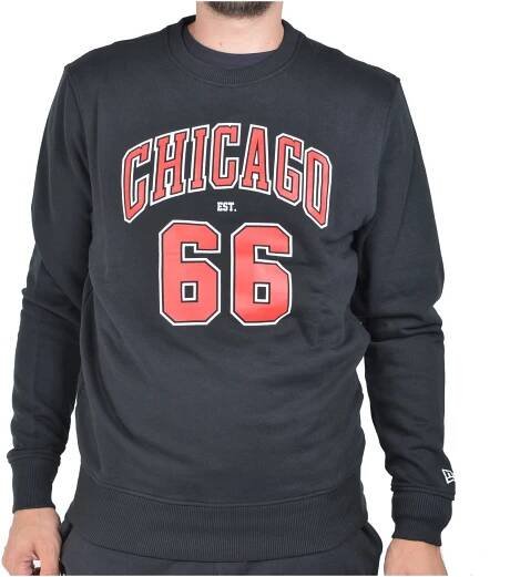 Pánská mikina přes hlavu New Era NBA ESTABLISHED CREW CHICAGO BULLS černá | Snipit.cz