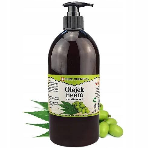 NEEMOVÝ OLEJ NERAFINOVANÝ PŘÍRODNÍ LISOVANÝ ZA STUDENA + DÁVKOVAČ 1 l