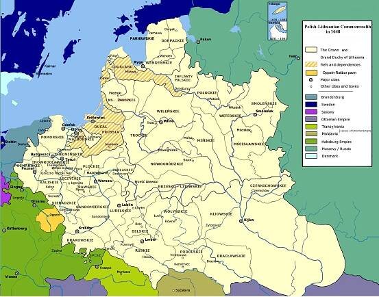Soubor:Polish-Lithuanian Commonwealth in 1648.PNG – Wikipedie