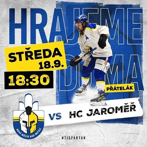 ODVETNÉ PŘÁTELSKÉ UTKÁNÍ SE SPARTAKEM NOVÉ MĚSTO – HC Jaroměř