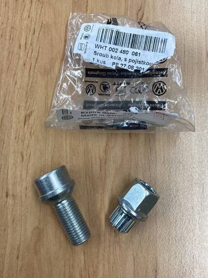 BEZPEČNOSTNÍ ŠROUB KOLA 61 - KAMAX M14x1,5x27,5 - kupte 4ks a máte sadu :o)