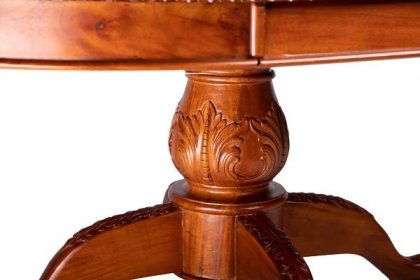 Rozkládací jídelní stůl ve staroanglickém stylu Φ 120 cm TD9a – Mahagonový stylový nábytek