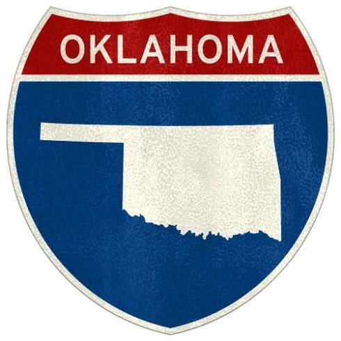 silniční značka oklahoma interstate - oklahoma - stock snímky, obrázky a fotky