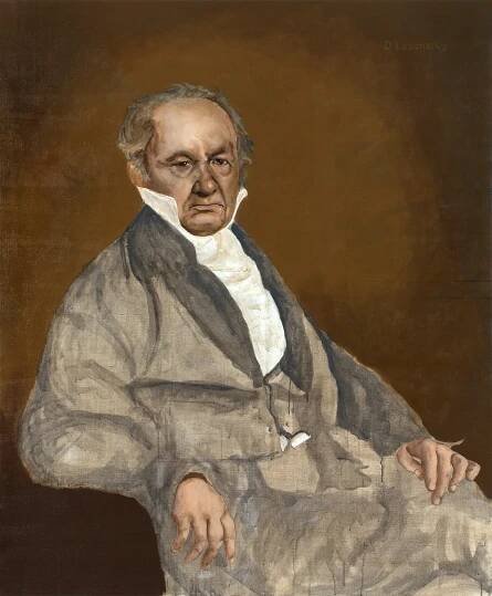 🔴 RETRATO DE FRANCISCO GOYA Acrylic on Linen 58 X 48" 2014
