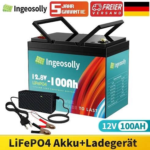 12V 100Ah LiFePO4 lithiová baterie baterie solární systém obytný vůz loď solární baterie