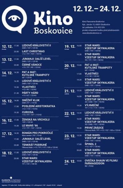 Archiv filmového programu | Kultura Boskovice